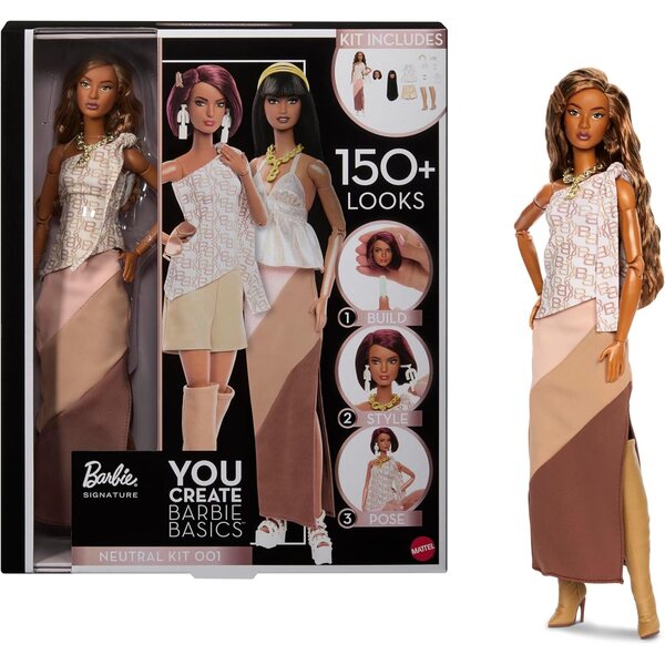 Barbie Basics You Create Neutral Kit 001 με προσαρμόσιμη κούκλα και γενικά ρούχα