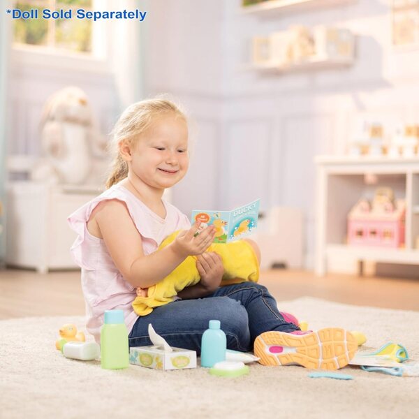 Melissa & Doug Mine to Love Spielset zum Wickeln und Baden von Puppen, 19-teilig