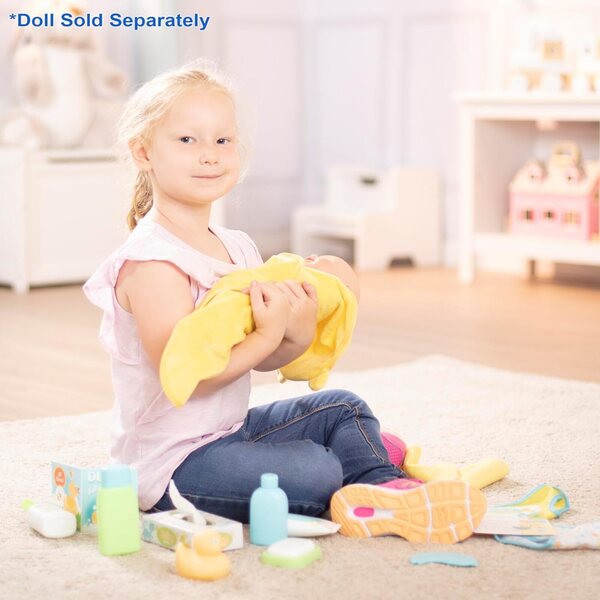 Melissa & Doug Mine to Love Spielset zum Wickeln und Baden von Puppen, 19-teilig