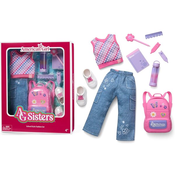 American Girl AG Sisters 10 Piece School Fashion Set for 14.5 Inch Dolls