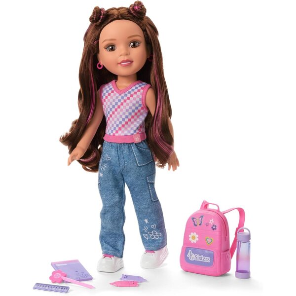 10dílná školní módní sada American Girl AG Sisters pro 14,5palcové panenky