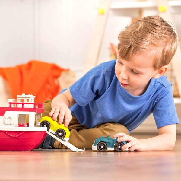 Battat Wonder Wheels: peldoša prāmja laiva ar rotaļu automašīnām bērniem no 1 gadu vecuma