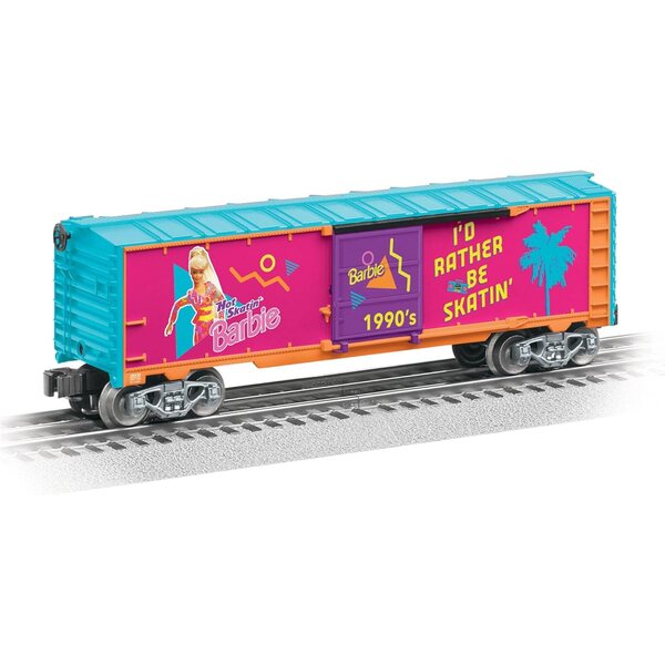Lionel Mattel Barbie années 1990 O Gauge Model Train Boxcar - Édition Barbie 65 ans