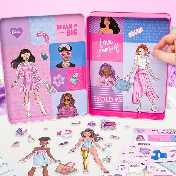 Barbie D.I.Y. Magnetisches Set mit 75 Teilen für Mädchen von 4 bis 8 Jahren