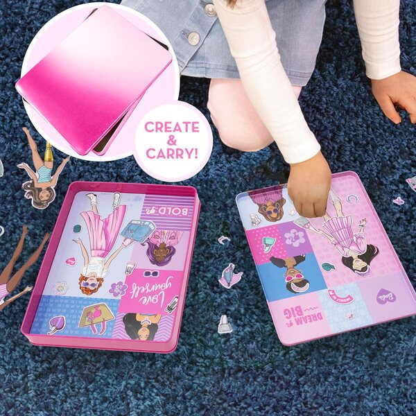 Barbie D.I.Y. Magnetisches Set mit 75 Teilen für Mädchen von 4 bis 8 Jahren
