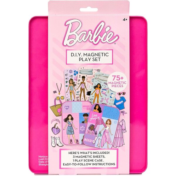 Barbie D.I.Y. Magnetisches Set mit 75 Teilen für Mädchen von 4 bis 8 Jahren