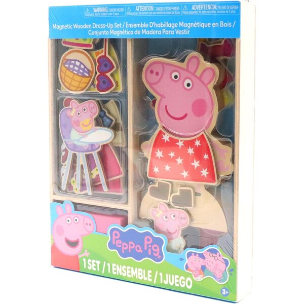 Peppa Pig magnetisches Kleidungsset aus Holz – kreatives und tragbares Spiel