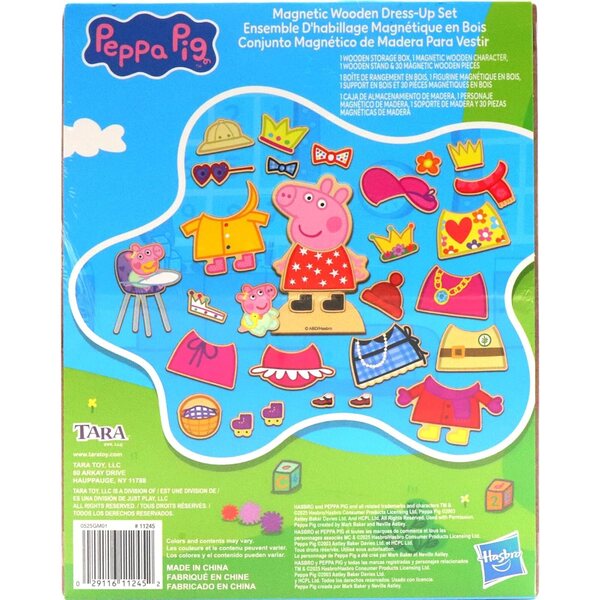 Peppa Pig magnetisches Kleidungsset aus Holz – kreatives und tragbares Spiel