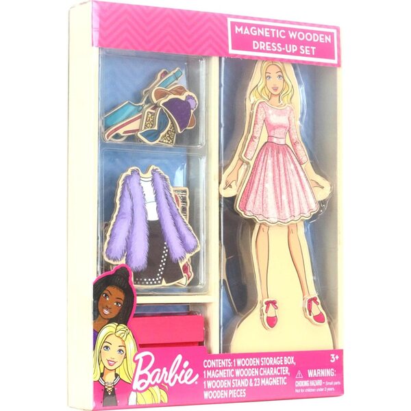 Magnetische Barbie aus Holz mit 26 Kleidungsstücken und Accessoires – Lernspiel für Mädchen ab 3 Jahren