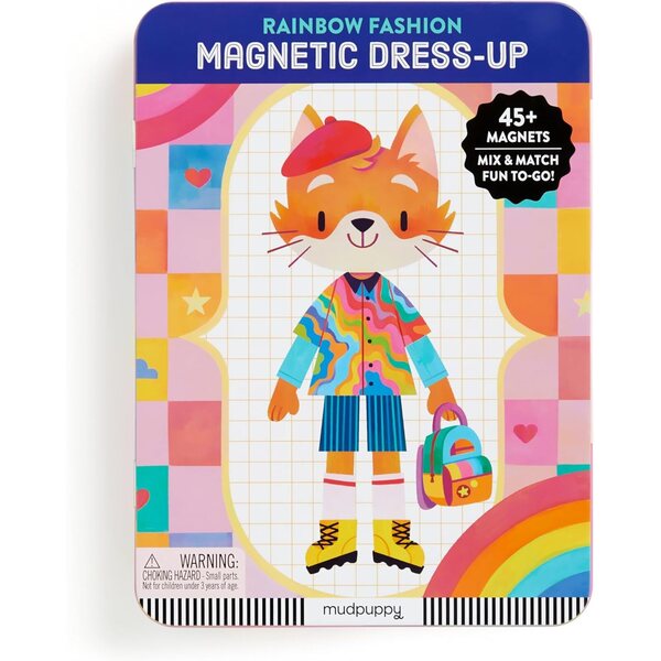 Mudpuppy Rainbow Fashion: Magnetisches Modespiel mit über 40 Magneten für Kinder