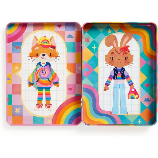 Mudpuppy Rainbow Fashion: Magnetisches Modespiel mit über 40 Magneten für Kinder