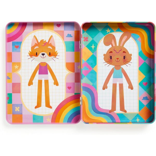 Mudpuppy Rainbow Fashion: Magnetisches Modespiel mit über 40 Magneten für Kinder