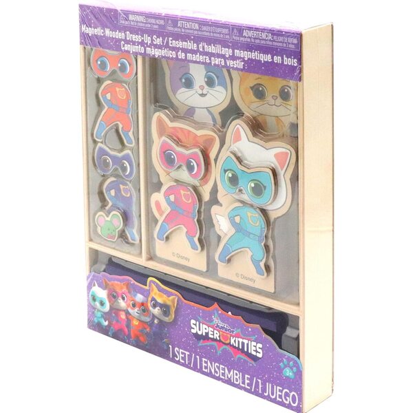 Disney Super Kitties Μαγνητικό Ξύλινο Σετ με χαρακτήρες και αξεσουάρ μόδας