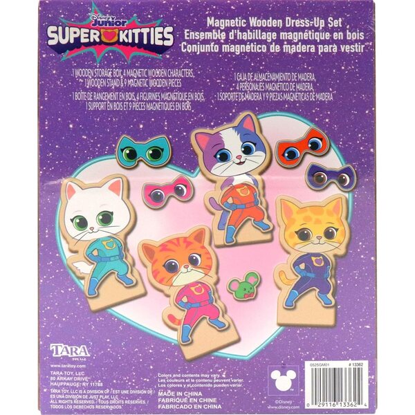 Disney Super Kitties Μαγνητικό Ξύλινο Σετ με χαρακτήρες και αξεσουάρ μόδας