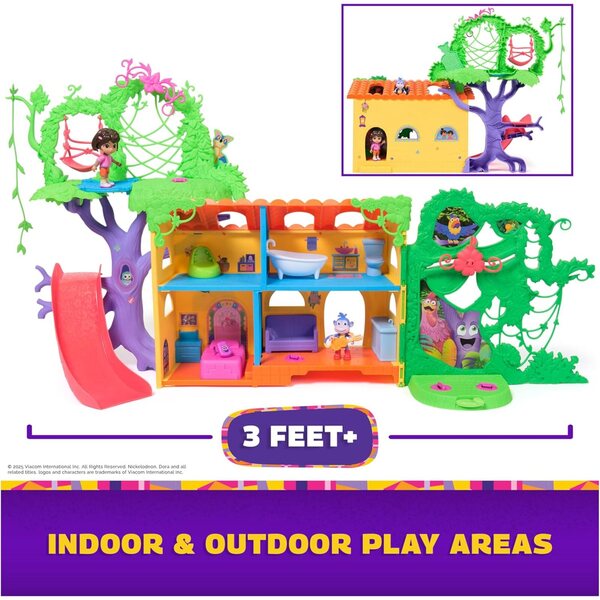 Juego Dora Casita Rainforest con Figuras, Muebles y Frases Bilingües