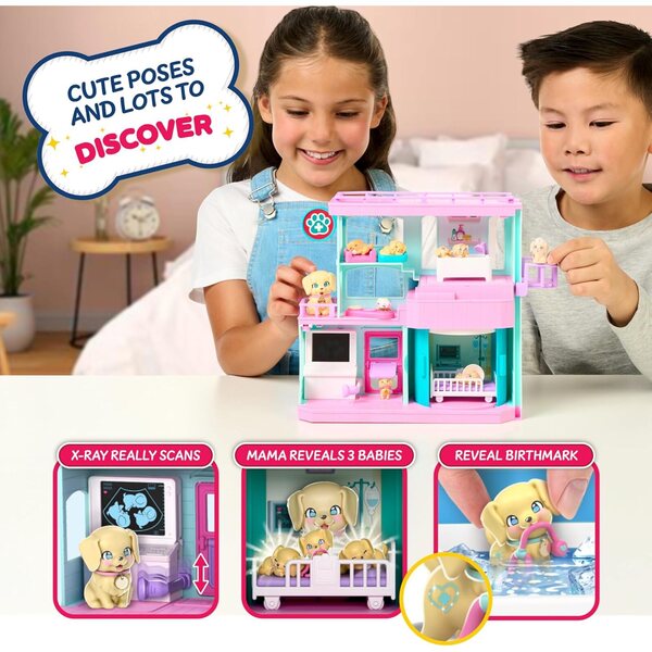 Ensemble vétérinaire Little Live Pets avec chiots et accessoires pour enfants à partir de 5 ans