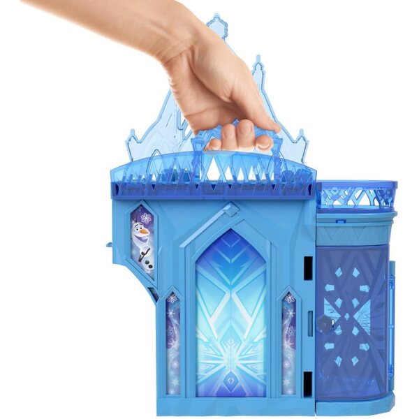 Elsa Disney Frozen Castle avec poupée, toboggan et accessoires, jeu empilable