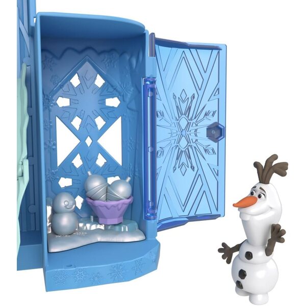 Elsa Disney Frozen Castle avec poupée, toboggan et accessoires, jeu empilable