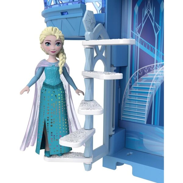 Elsa Disney Frozen Castle avec poupée, toboggan et accessoires, jeu empilable