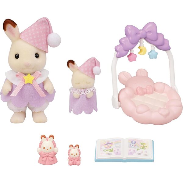 Calico Critters Sleepy Dream Geschwister mit Hase und Baby-Fitnessstudio für Kinder
