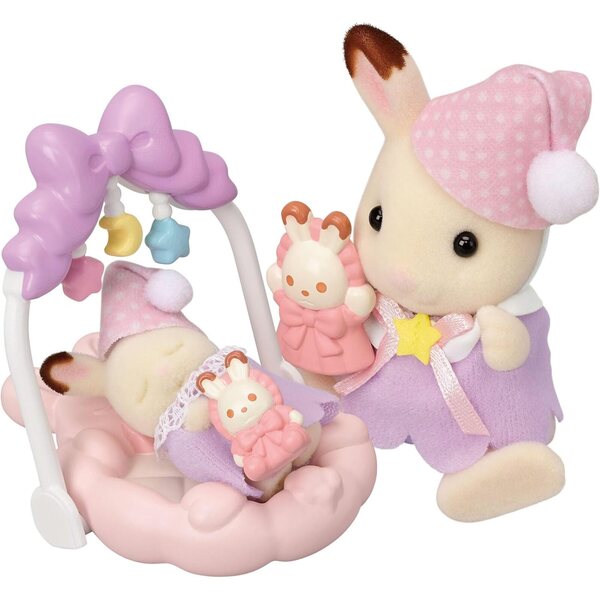 Calico Critters Sleepy Dream Geschwister mit Hase und Baby-Fitnessstudio für Kinder