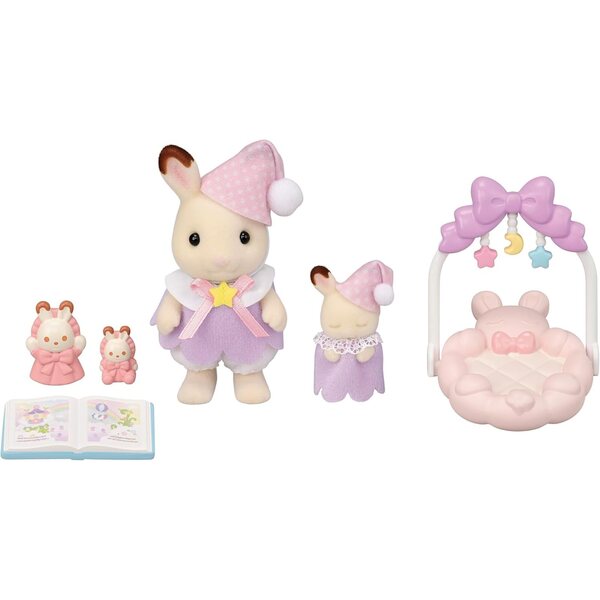 Calico Critters Sleepy Dream Geschwister mit Hase und Baby-Fitnessstudio für Kinder