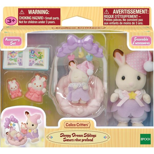 Calico Critters Sleepy Dream Geschwister mit Hase und Baby-Fitnessstudio für Kinder