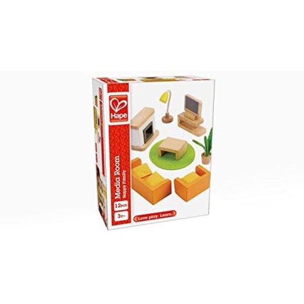 Miniatur-Wohnzimmermöbel-Set aus Holz für Hape Puppenhaus