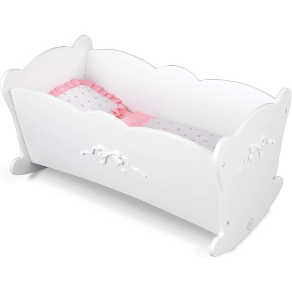 KidKraft Tiffany Bow puidust nukuhäll koos riietusega, valge lastele vanuses 3+