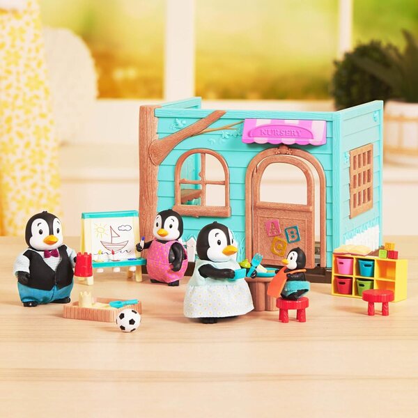 Li'l Woodzeez Li'l Luvs & Hugs Nursery – Playset com móveis e acessórios para crianças 3+