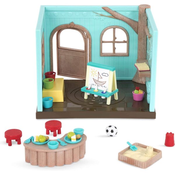 Li'l Woodzeez Li'l Luvs & Hugs Nursery – Playset com móveis e acessórios para crianças 3+