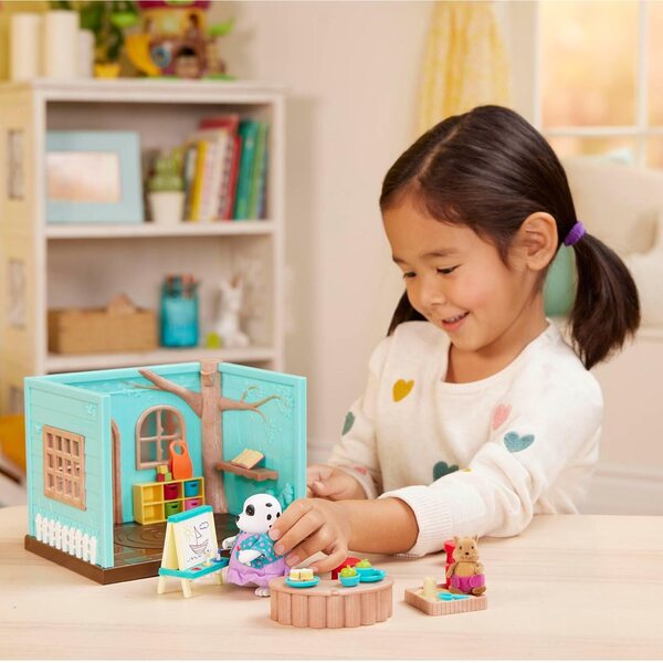 Li'l Woodzeez Li'l Luvs & Hugs Nursery – Playset com móveis e acessórios para crianças 3+