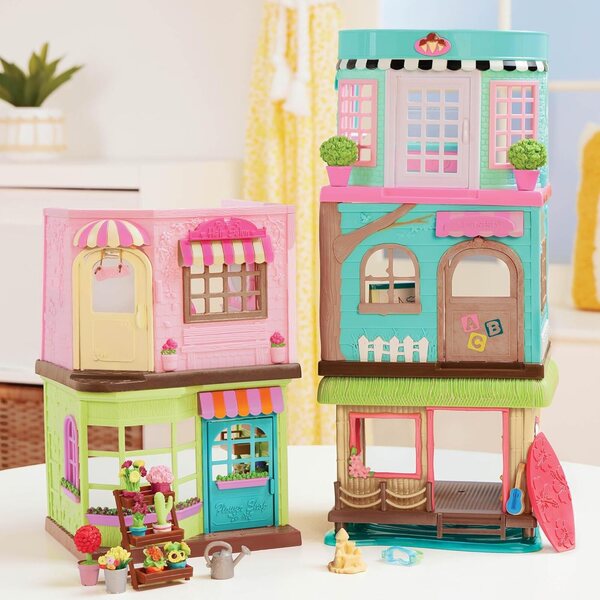 Li'l Woodzeez Li'l Luvs & Hugs Nursery – Playset com móveis e acessórios para crianças 3+