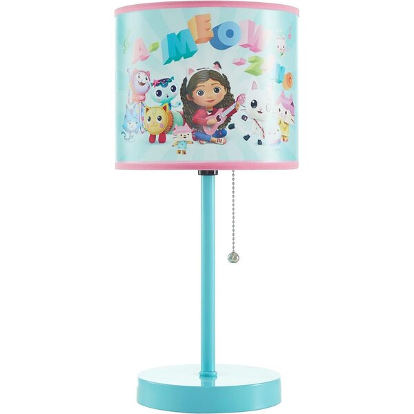 Gabby's Dollhouse children's table lamp with chain and colorful design