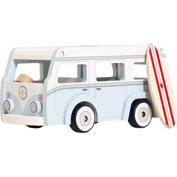 Le Toy Van Wohnmobil aus Holz mit Surfbrett und abnehmbarem Dach für Kinder ab 3 Jahren