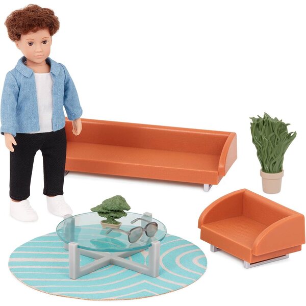 Lounge Set на Lori Miguel: 6'' кукла с холна гарнитура за кукли 3+ години