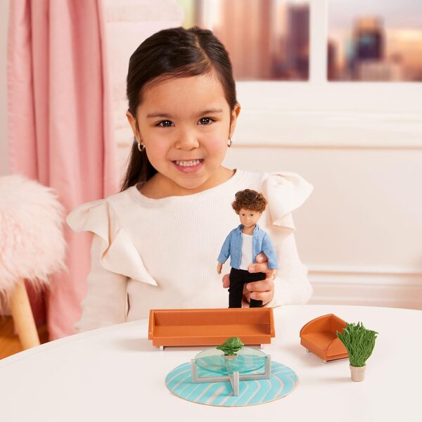 Lori Miguel's Lounge Set: boneca de 6'' com mobília de sala para bonecas a partir de 3 anos