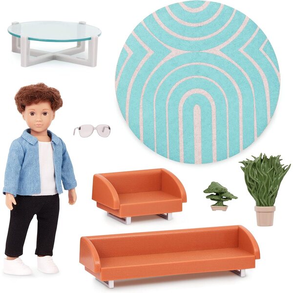 Lori Miguel's Lounge Set: boneca de 6'' com mobília de sala para bonecas a partir de 3 anos