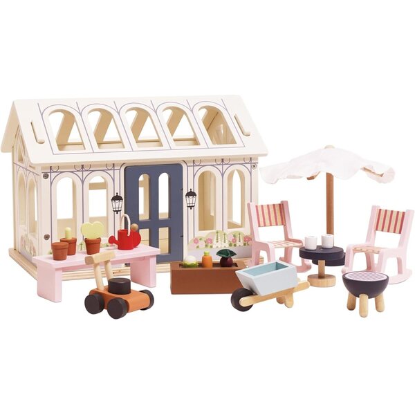 Le Toy Van Wintergarten-Puppenhaus-Erweiterung aus 100 % nachhaltigem FSC-Holz