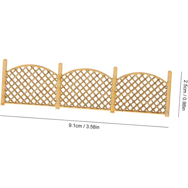 PartyKindom Mini Recinzione in Legno 1:50 - Set 8 Pezzi per Decorazioni Miniature e Giardini