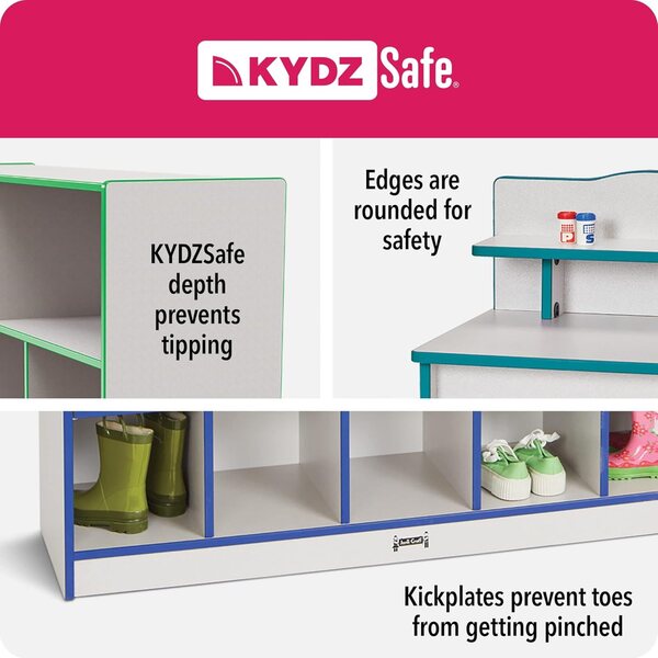 Jonti-Craft Key Lime Green Toy Kitchen mit 4 Brennern und Regalen