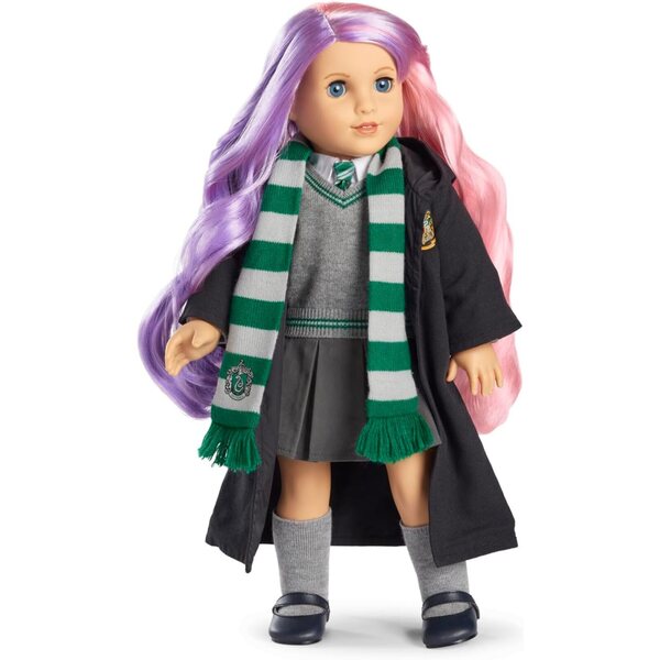 American Girl Harry Potter 18-Zoll-Puppe mit Slytherin-Kleid und offiziellen Accessoires