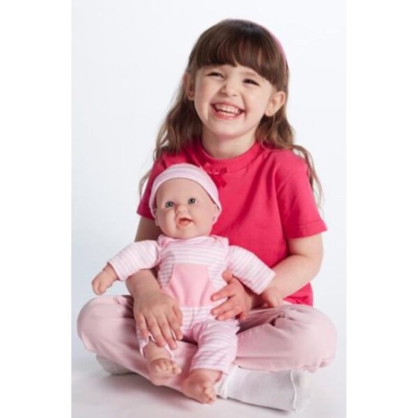 Kleidung für 14–16 Zoll große Puppen – Set mit 4 Outfits mit rosa, blauen und lila Hüten