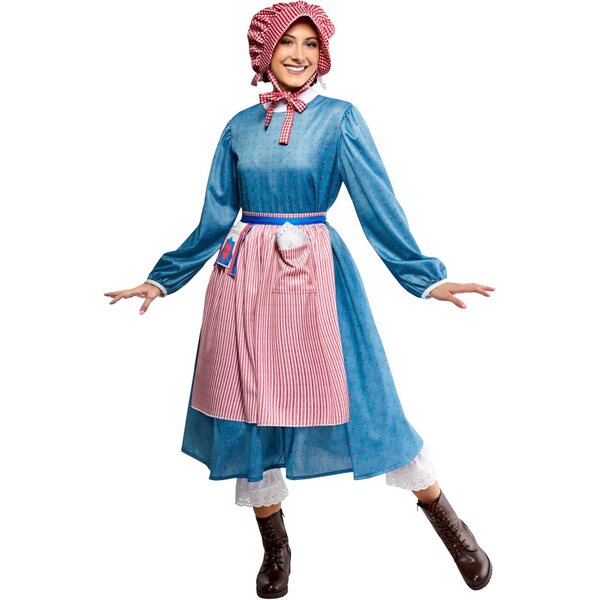 Costum de femeie American Girl Kirsten Larson cu rochie, șapcă și accesorii