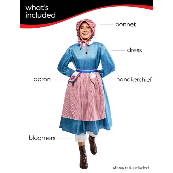 Costum de femeie American Girl Kirsten Larson cu rochie, șapcă și accesorii