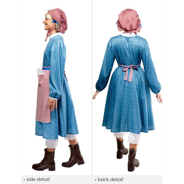Costum de femeie American Girl Kirsten Larson cu rochie, șapcă și accesorii
