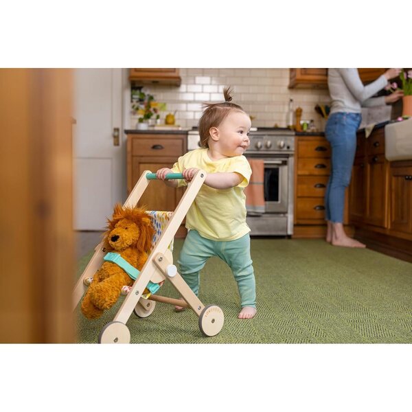 LOVEVERY The Buddy Kinderwagen: Kinderwagen aus Holz zum Rollenspiel ab 12 Monaten