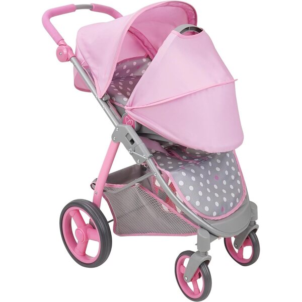 509 Crew Cotton Candy Pink: 2-in-1-Kinderwagen für Puppen bis 46 cm mit Zubehör