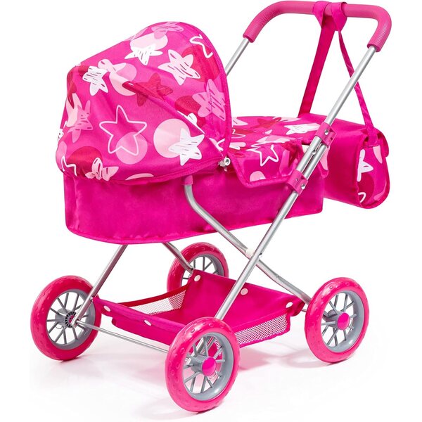 Bayer Pram Smarty Set 6v1 - kočárek pro panenky do 18 palců s příslušenstvím
