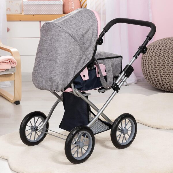 Bayer Design City Star Spielzeugkinderwagen für Puppen mit Tasche und verstellbarem Griff